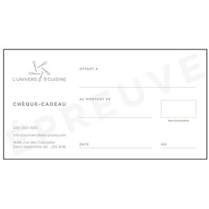 CHÈQUE-CADEAU