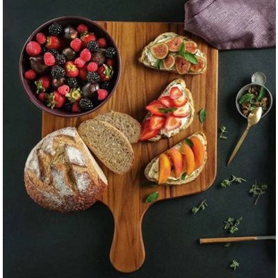 PLANCHE GOURMET EN TECK 20'' X 10'' PLANCHE GOURMET EN TECK 20'' X 10''